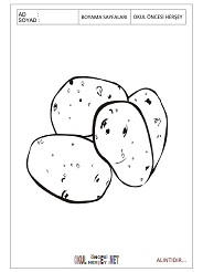 Patates boyama sayfaları 